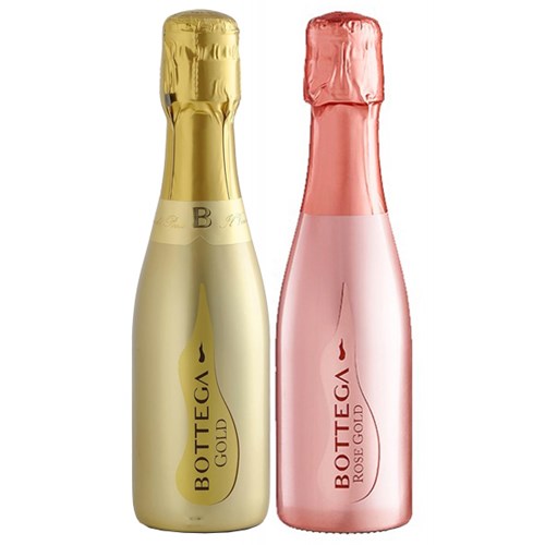 Mini Prosecco Duo Bottega Rosé and Bottega Gold 20cl – Buy Premium Sparkling Wine Online